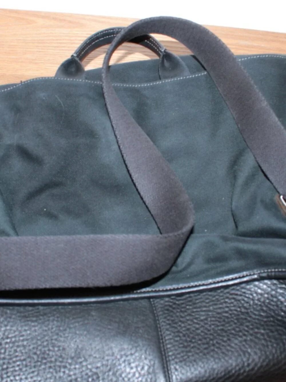 Coach Black Canvas & Leather Briefcase Messenger Bag